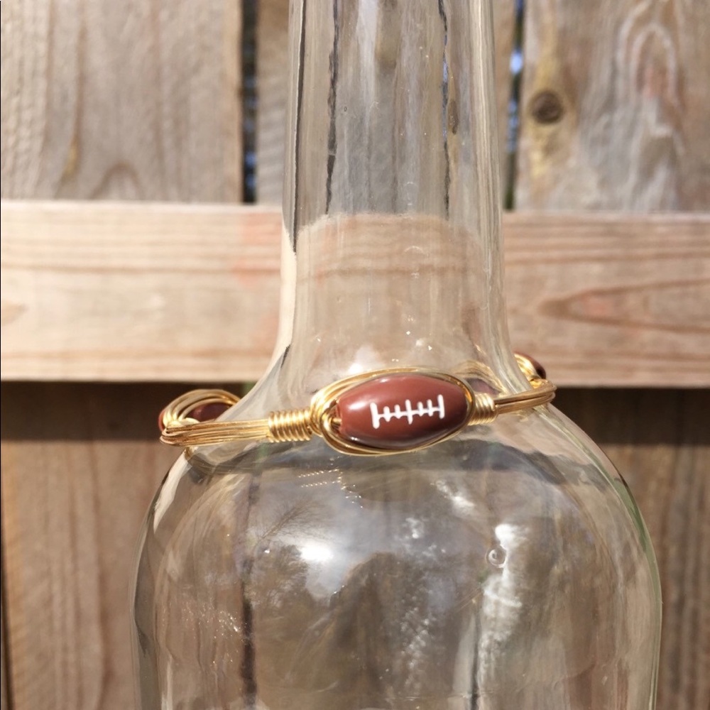 Football Wire Wrapped Bangle